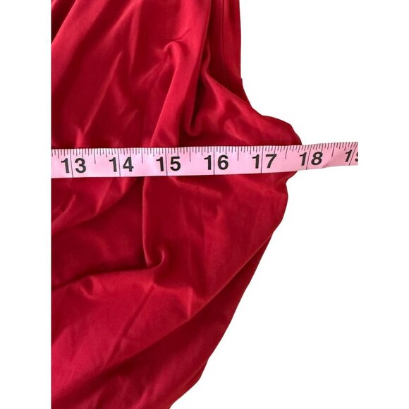 NWT Misa Los Angeles Leza Jersey‎ Red Sleeveless Dress V-Neck Twisted Waist Mini - Picture 9 of 11